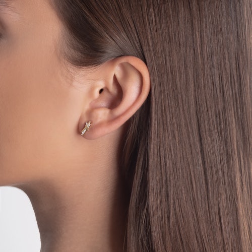 Kolczyki Savicki: złote, diamenty